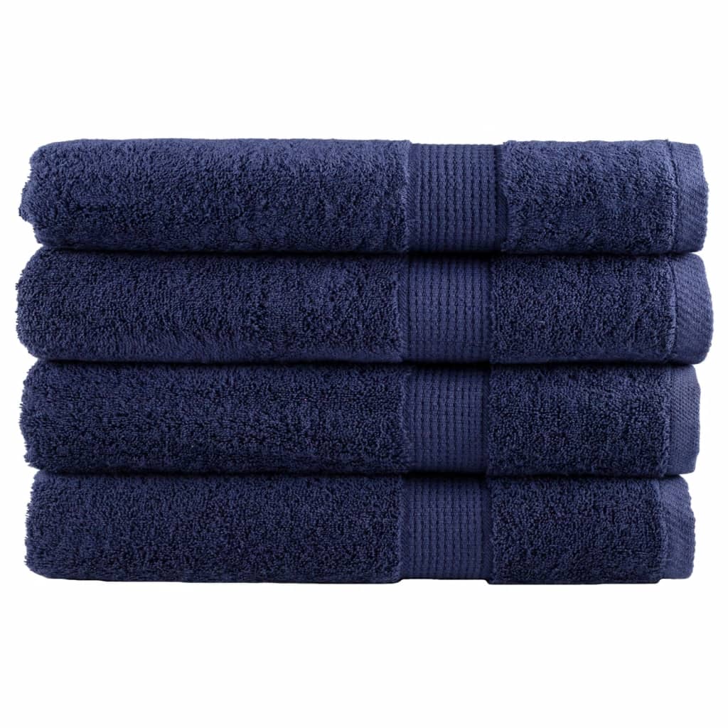 Handdoeken SOLUND 4 st 600 g/m² 100x200 cm marineblauw is nu te koop bij PeponiXL, paradijselijk wonen!