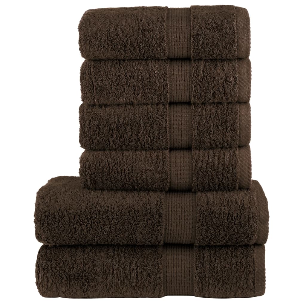 6-delige Handdoekenset SOLUND 600 g/m² bruin is nu te koop bij PeponiXL, paradijselijk wonen!