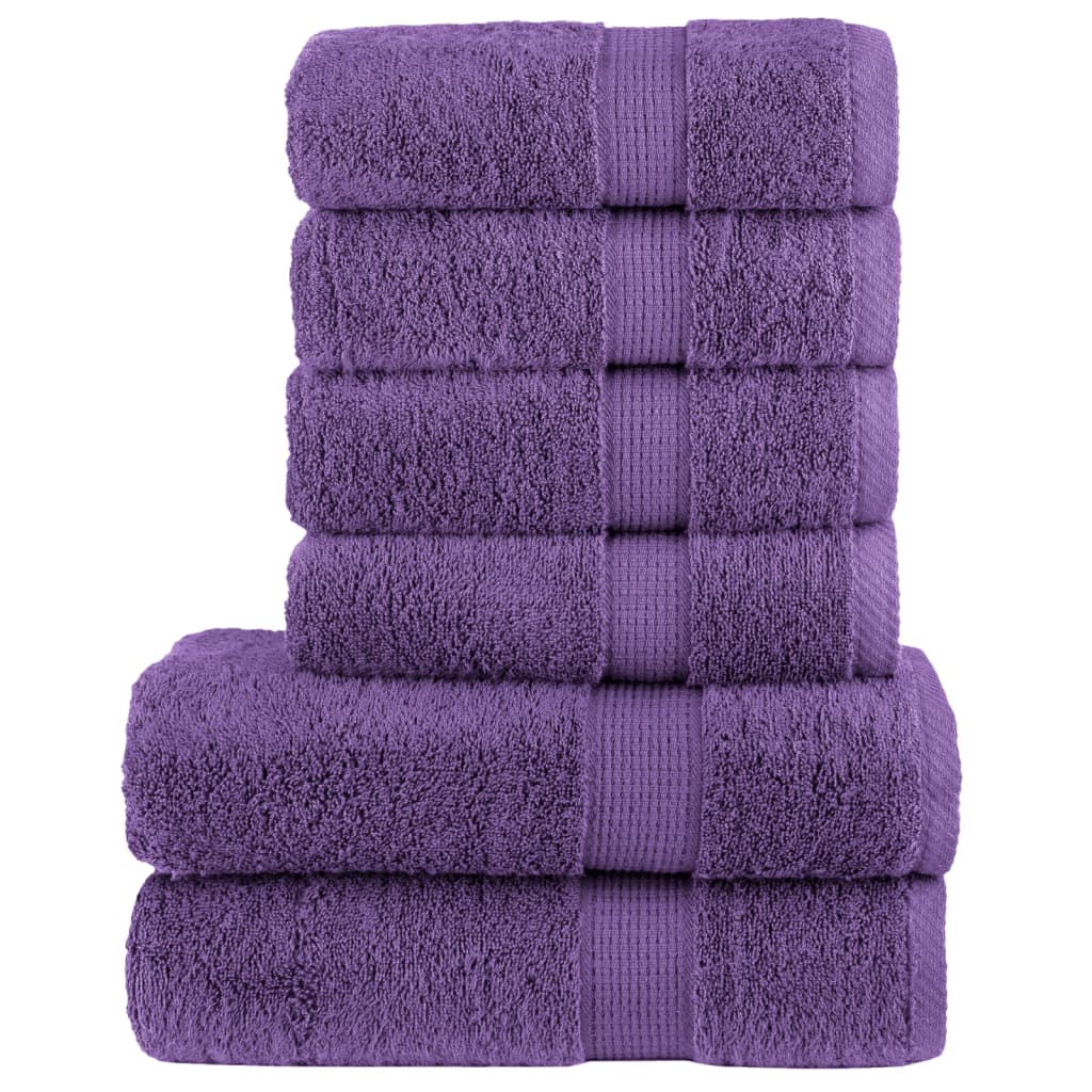 6-delige Handdoekenset SOLUND 600 g/m² paars is nu te koop bij PeponiXL, paradijselijk wonen!
