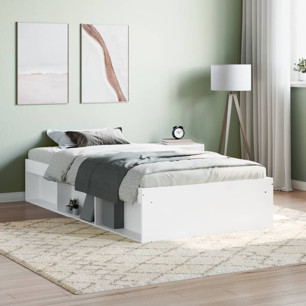 Bedframe wit 100x200 cm is nu te koop bij PeponiXL, paradijselijk wonen!