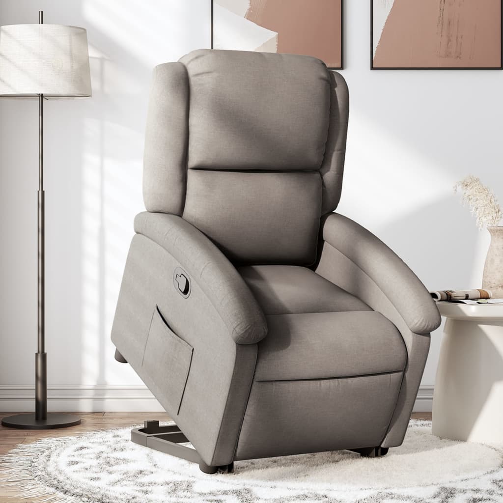 Sta-op-stoel verstelbaar stof taupe is nu te koop bij PeponiXL, paradijselijk wonen!