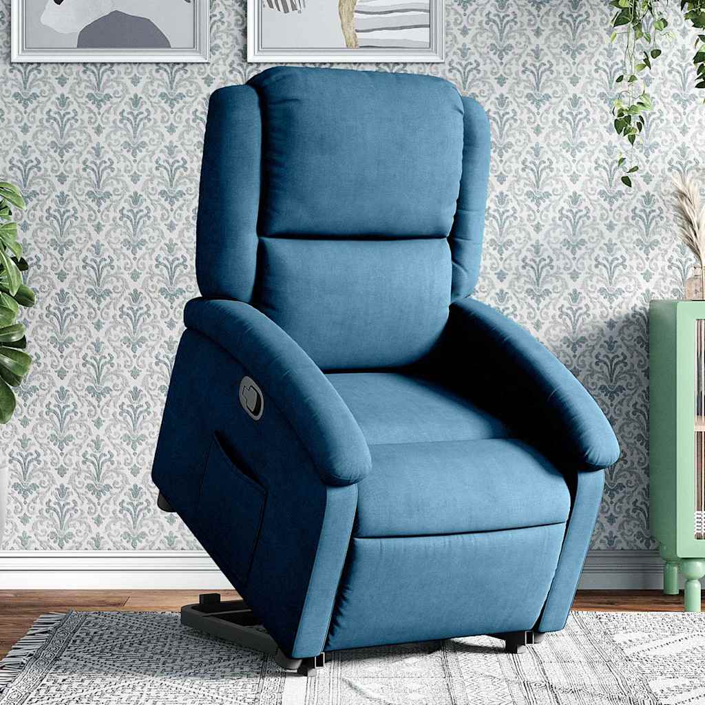 Sta-opstoel fluweel blauw is nu te koop bij PeponiXL, paradijselijk wonen!
