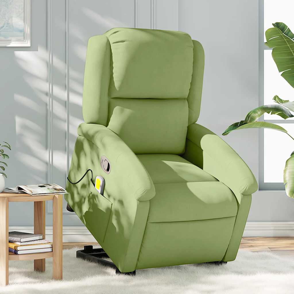 Sta-op-massagestoel verstelbaar fluweel lichtgroen is nu te koop bij PeponiXL, paradijselijk wonen!