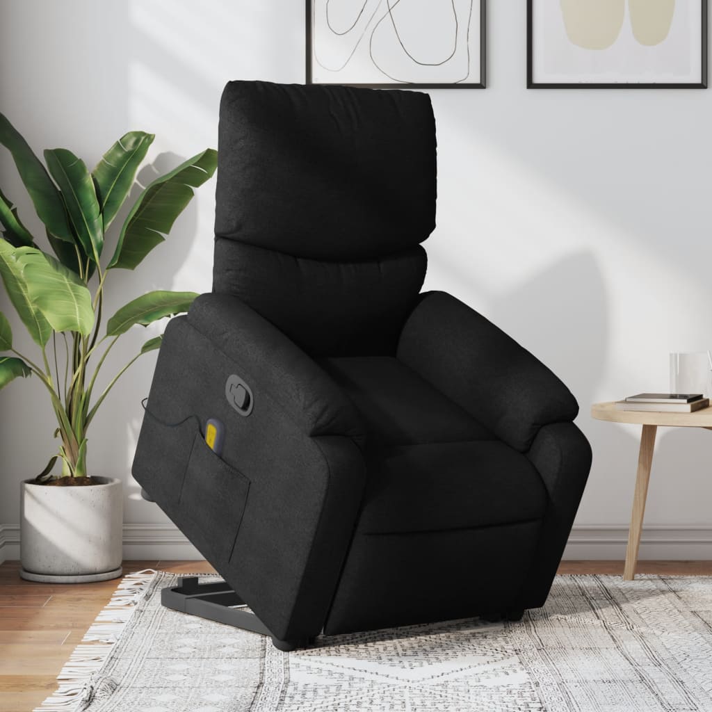 Sta-op-massagestoel verstelbaar stof zwart is nu te koop bij PeponiXL, paradijselijk wonen!
