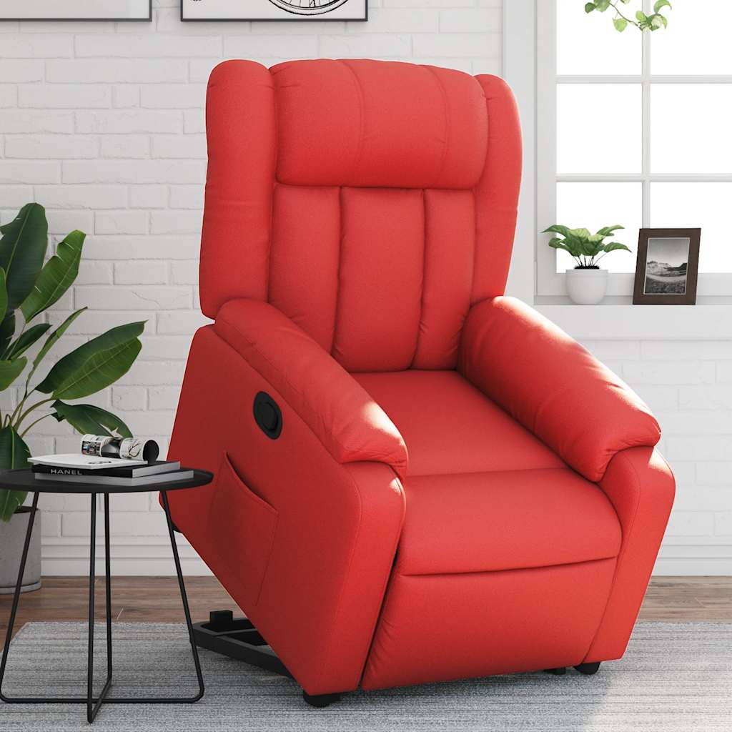 Sta-op-stoel kunstleer rood is nu te koop bij PeponiXL, paradijselijk wonen!