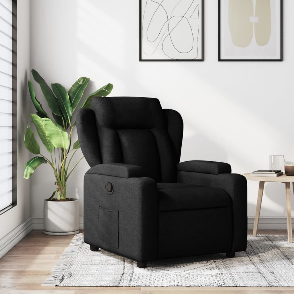 Relaxfauteuil Zwarte Stof is nu te koop bij PeponiXL, paradijselijk wonen!