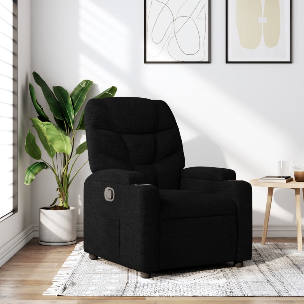 Relaxfauteuil Zwarte Stof is nu te koop bij PeponiXL, paradijselijk wonen!