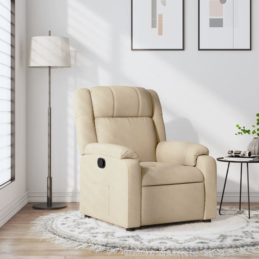 Relaxfauteuil crème stof is nu te koop bij PeponiXL, paradijselijk wonen!