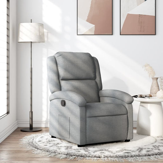 Fauteuil verstelbaar stof lichtgrijs is nu te koop bij PeponiXL, paradijselijk wonen!