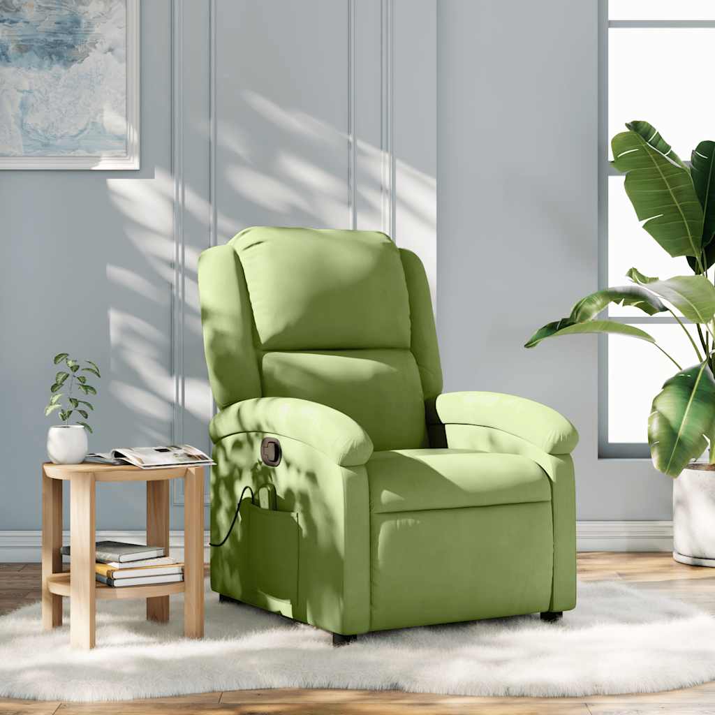 Massagestoel verstelbaar fluweel lichtgroen is nu te koop bij PeponiXL, paradijselijk wonen!