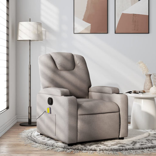 Massagestoel verstelbaar stof taupe is nu te koop bij PeponiXL, paradijselijk wonen!
