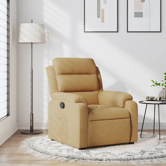 Fauteuil verstelbaar fluweel bruin is nu te koop bij PeponiXL, paradijselijk wonen!