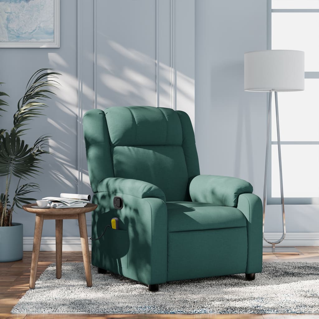 Massagestoel verstelbaar stof donkergroen is nu te koop bij PeponiXL, paradijselijk wonen!