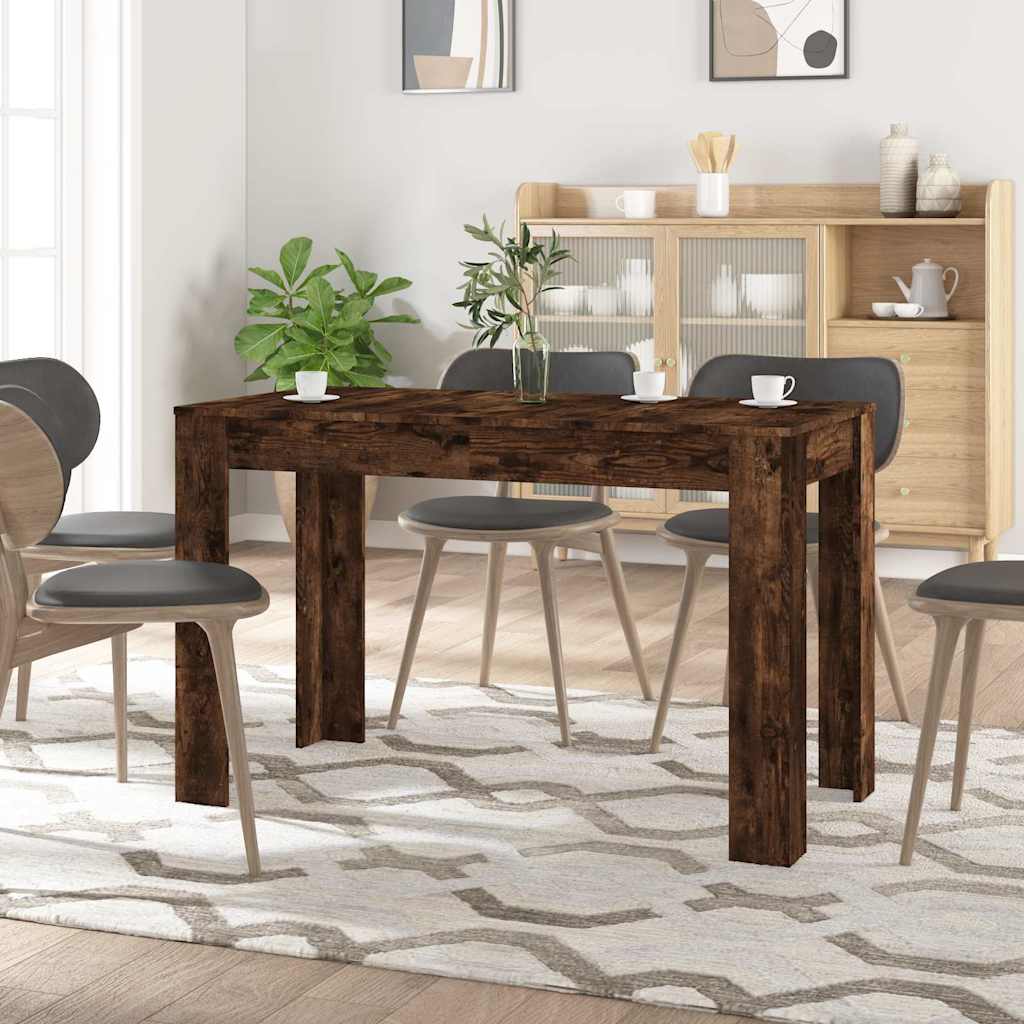 Eettafel 120x60x76 cm bewerkt hout gerookt eikenkleurig is nu te koop bij PeponiXL, paradijselijk wonen!