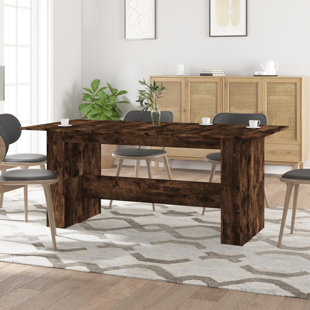 Eettafel 180x90x76 cm bewerkt hout gerookt eikenkleurig is nu te koop bij PeponiXL, paradijselijk wonen!