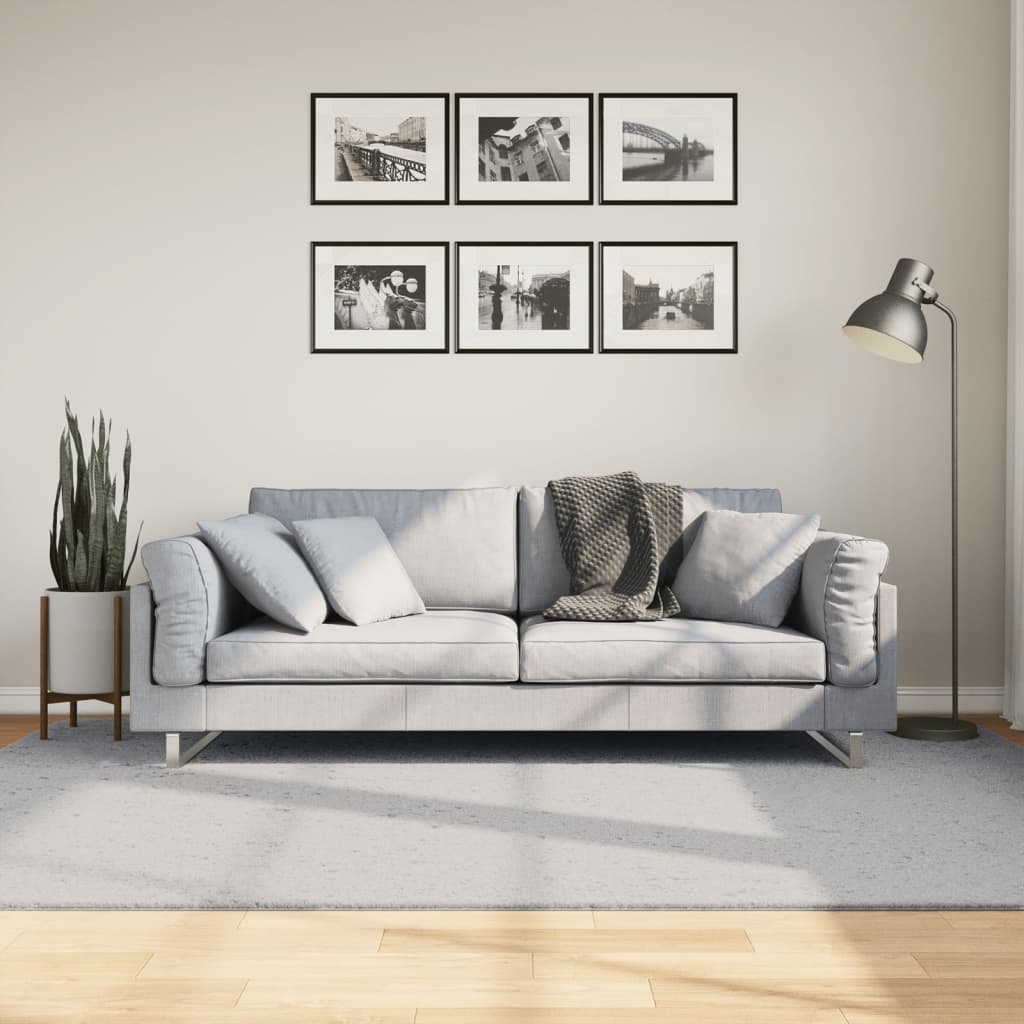 Vloerkleed HUARTE laagpolig zacht wasbaar 160x230 cm grijs is nu te koop bij PeponiXL, paradijselijk wonen!