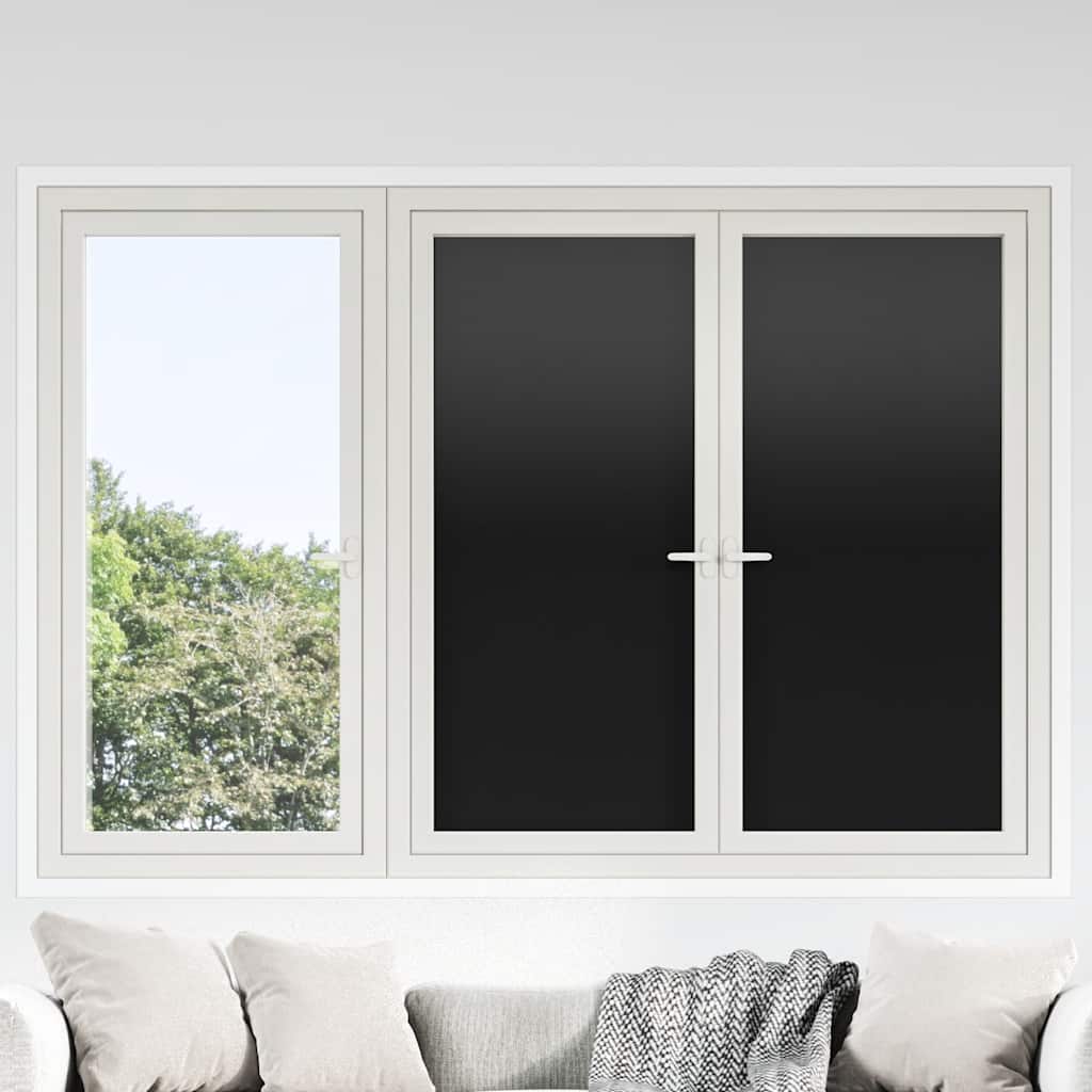 Raamfolies 3 st statisch mat PVC zwart is nu te koop bij PeponiXL, paradijselijk wonen!