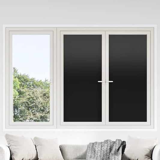 Raamfolies 5 st statisch mat PVC zwart is nu te koop bij PeponiXL, paradijselijk wonen!
