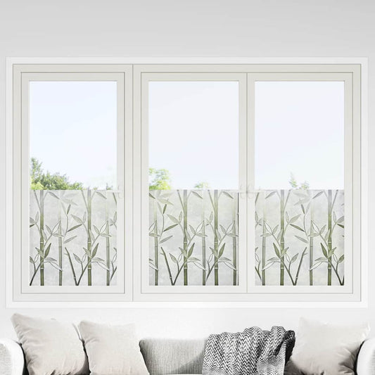Raamfolies 4 st mat bamboepatroon PVC is nu te koop bij PeponiXL, paradijselijk wonen!
