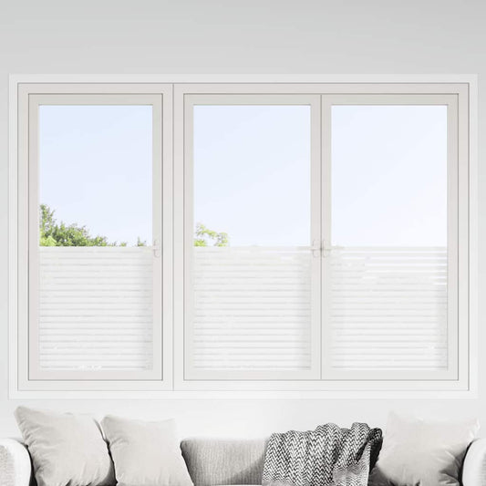 Raamfolies 2 st mat strepenpatroon PVC is nu te koop bij PeponiXL, paradijselijk wonen!