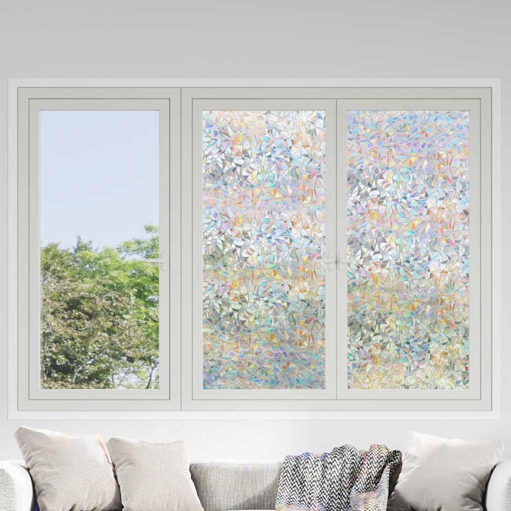Raamfolies 5 st mat 3D regenboogpatroon PVC is nu te koop bij PeponiXL, paradijselijk wonen!
