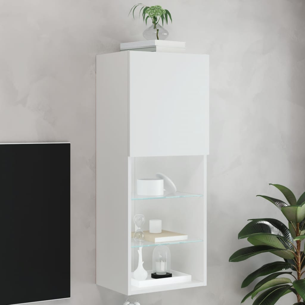 Tv-meubel met LED-verlichting 40,5x30x102 cm wit is nu te koop bij PeponiXL, paradijselijk wonen!
