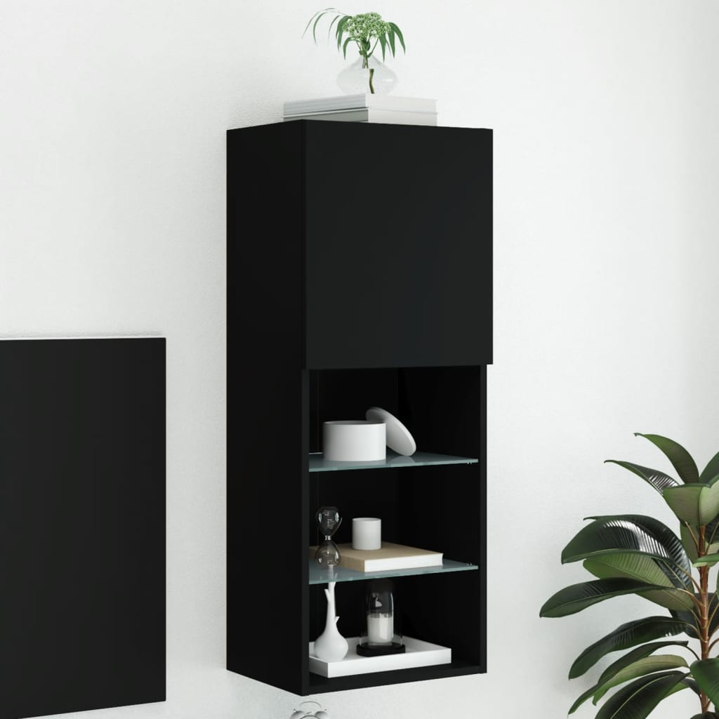 Tv-meubel met LED-verlichting 40,5x30x102 cm zwart is nu te koop bij PeponiXL, paradijselijk wonen!