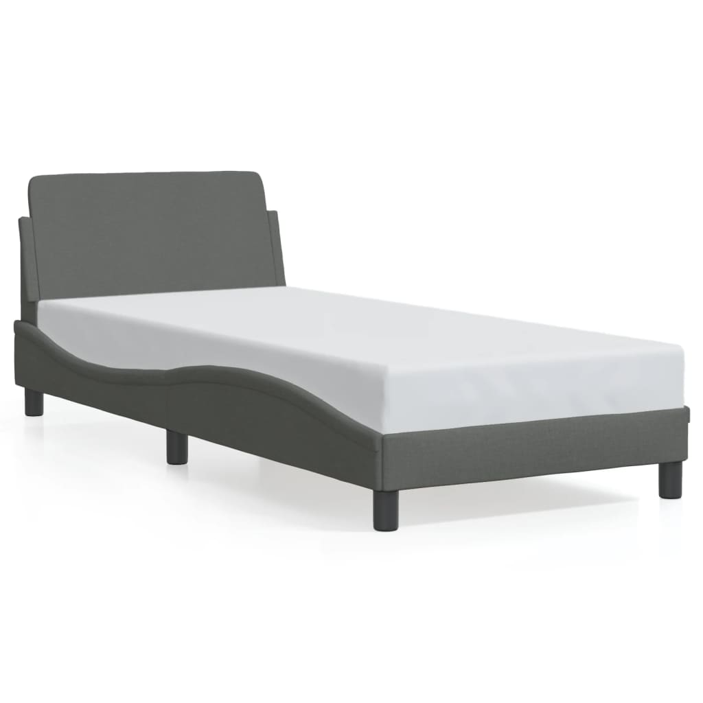 Bedframe "Dover" 90x190 cm stof donkergrijs is nu te koop bij PeponiXL, paradijselijk wonen!