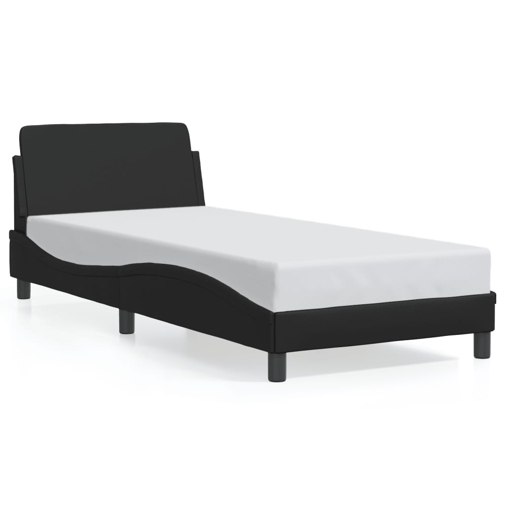 Bedframe "Dover" kunstleer zwart 90x190 cm is nu te koop bij PeponiXL, paradijselijk wonen!