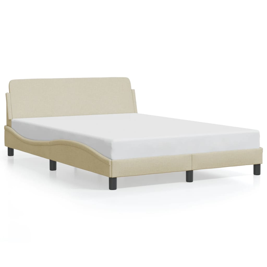 Bedframe "Dover" 120x200 cm stof crèmekleurig is nu te koop bij PeponiXL, paradijselijk wonen!