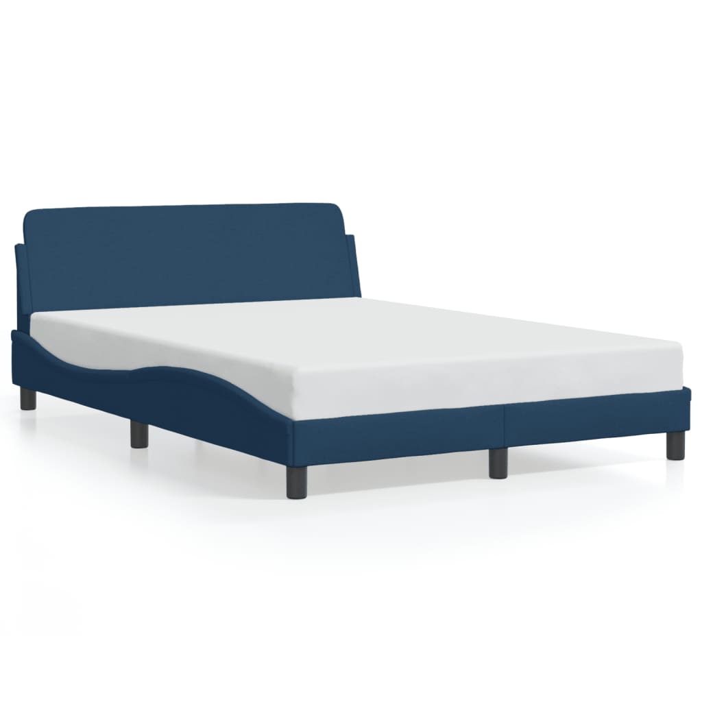 Bedframe met hoofdeinde "Dover" 140x200 cm stof blauw is nu te koop bij PeponiXL, paradijselijk wonen!