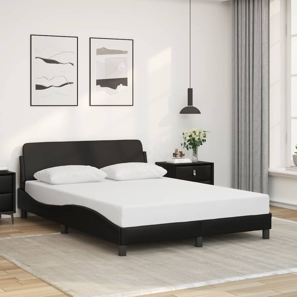 Bedframe "Dover" kunstleer zwart 137x190 cm is nu te koop bij PeponiXL, paradijselijk wonen!
