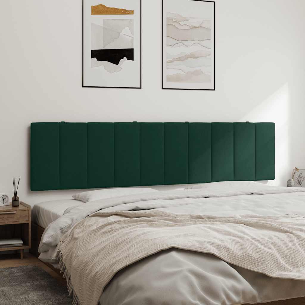 Hoofdbordkussen "Hanko" 200 cm fluweel donkergroen is nu te koop bij PeponiXL, paradijselijk wonen!