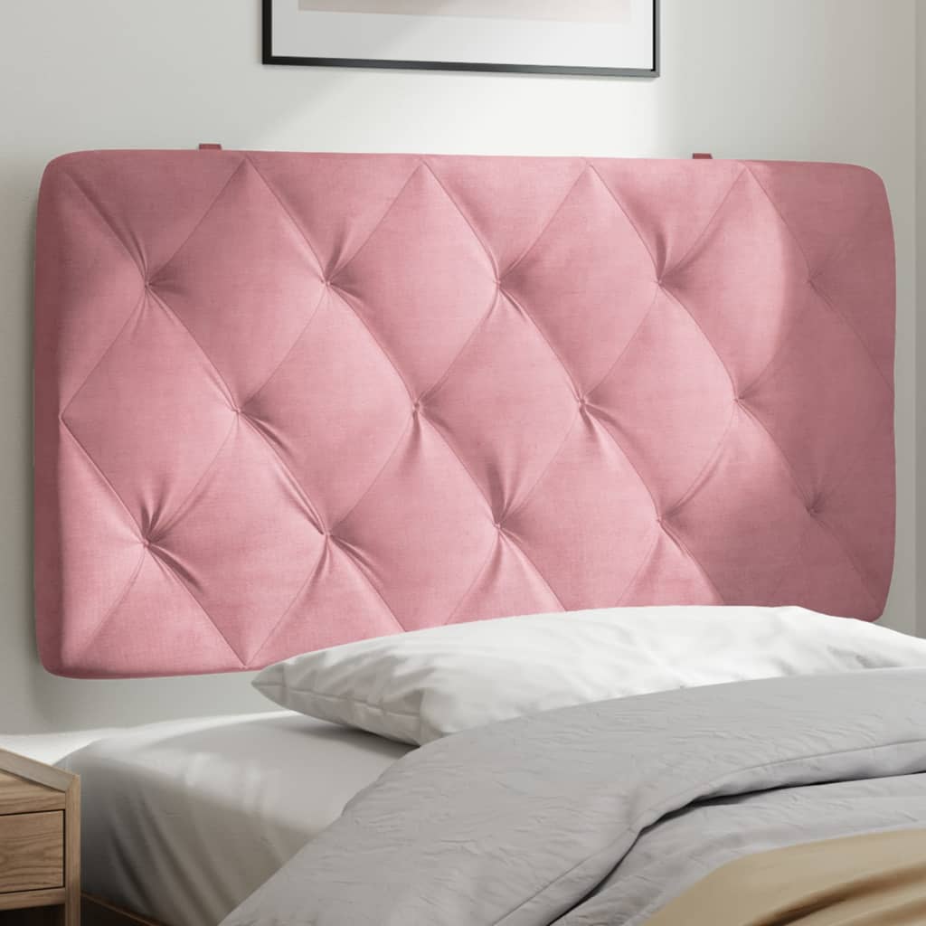 Hoofdbordkussen 100 cm fluweel roze is nu te koop bij PeponiXL, paradijselijk wonen!