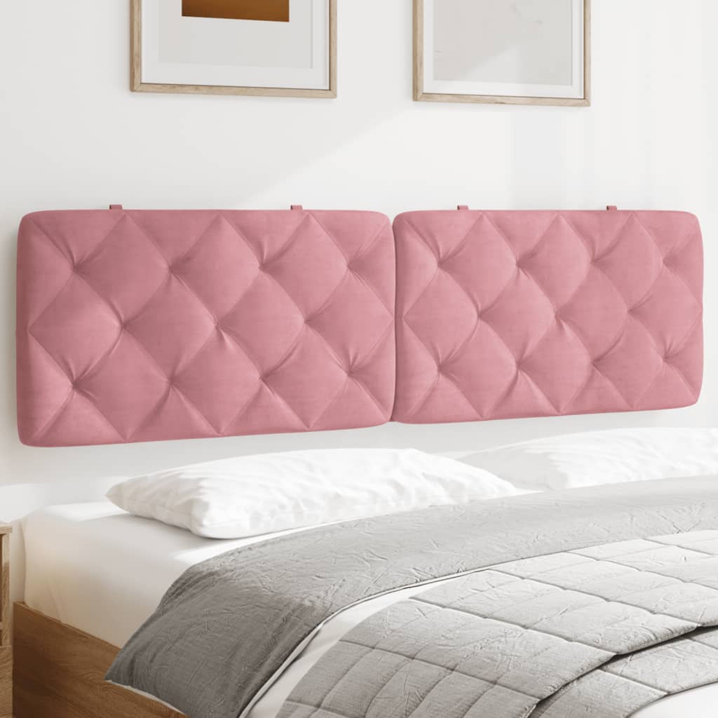 Hoofdbordkussen 180 cm fluweel roze is nu te koop bij PeponiXL, paradijselijk wonen!