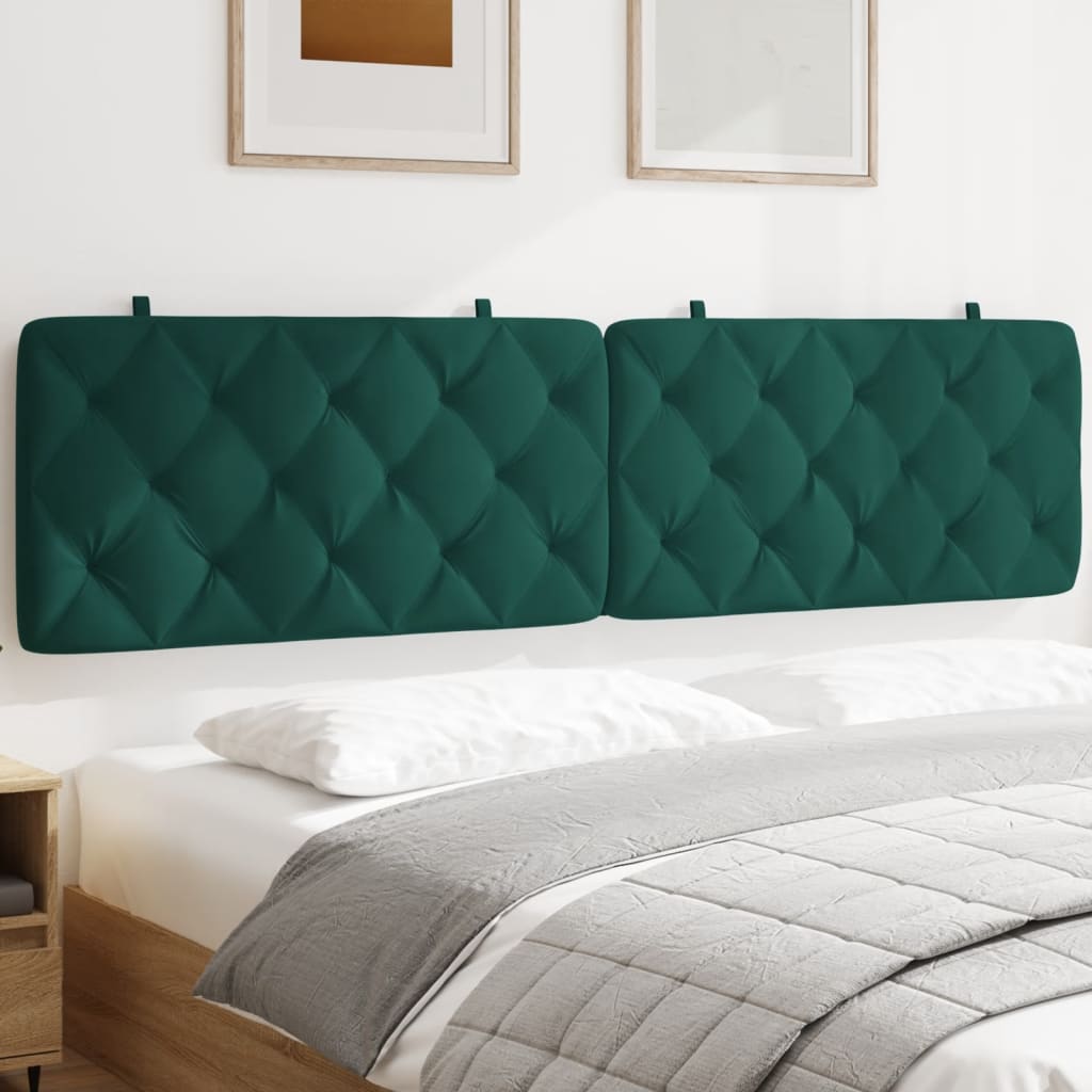 Hoofdbordkussen 200 cm fluweel donkergroen is nu te koop bij PeponiXL, paradijselijk wonen!