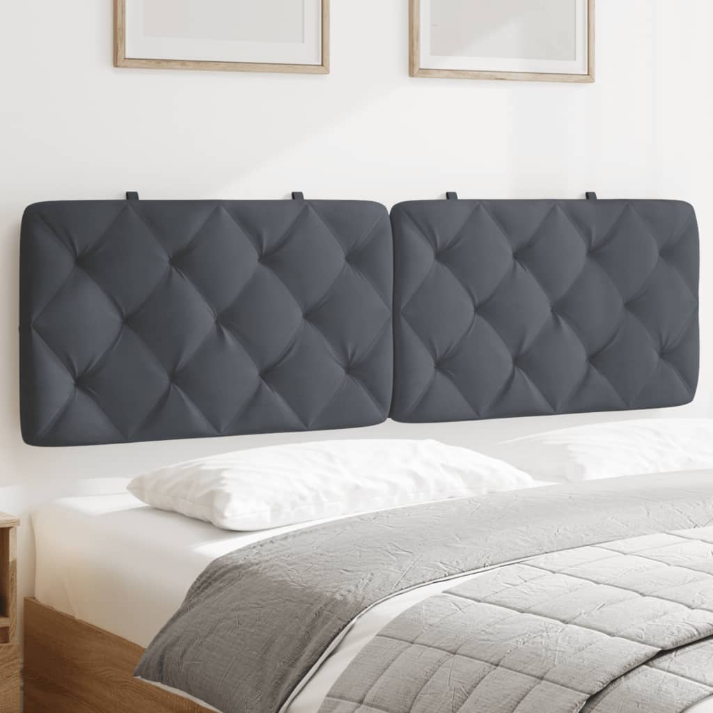 Hoofdbordkussen 152 cm fluweel donkergrijs is nu te koop bij PeponiXL, paradijselijk wonen!