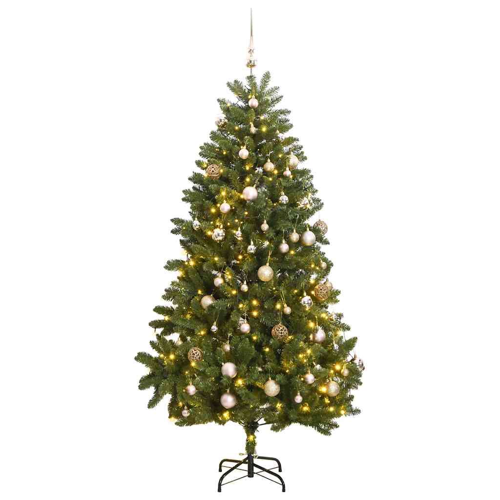 Kunstkerstboom met scharnieren 300 LED's en kerstballen 300 cm is nu te koop bij PeponiXL, paradijselijk wonen!