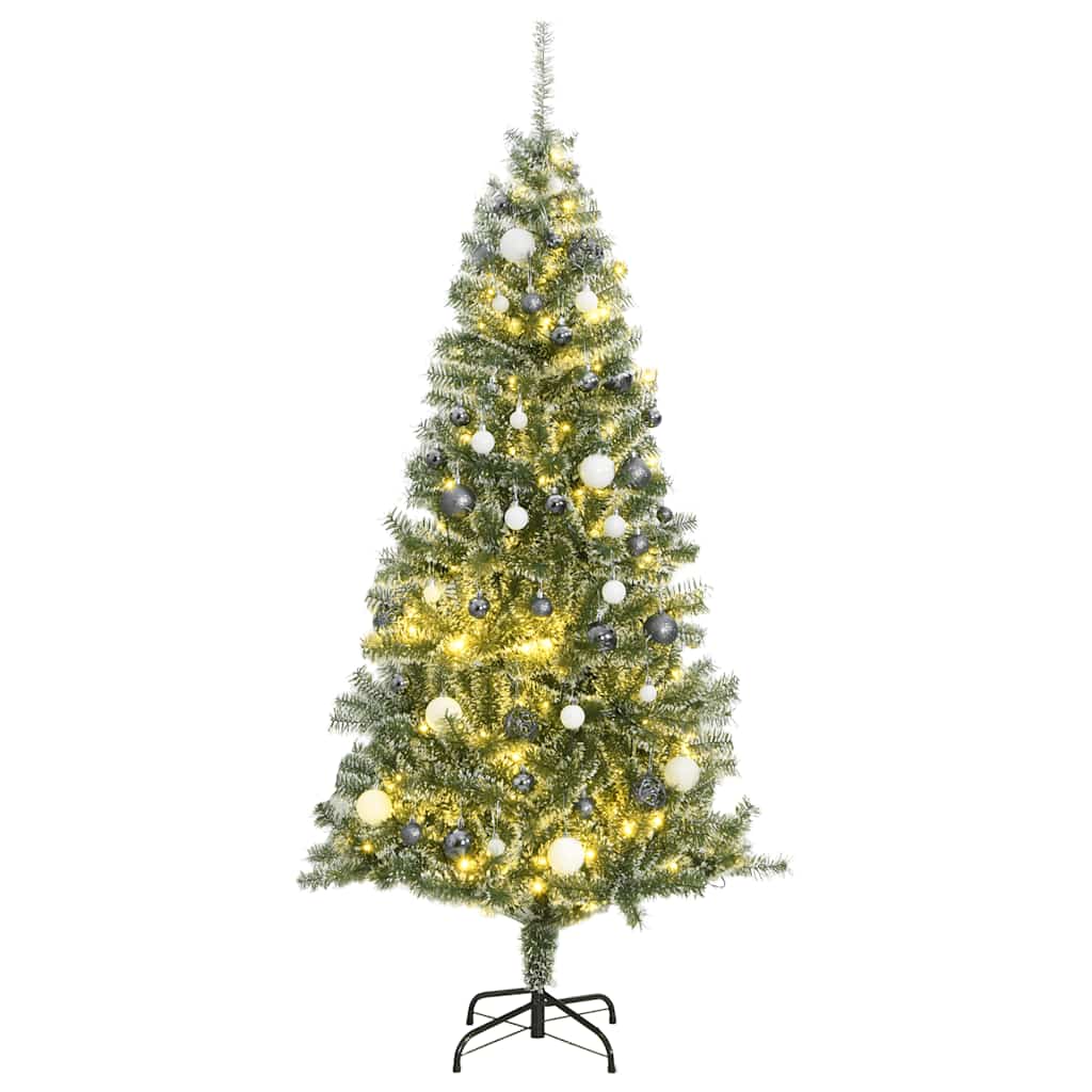 Kunstkerstboom met 300 LED's kerstballen en sneeuw 180 cm is nu te koop bij PeponiXL, paradijselijk wonen!