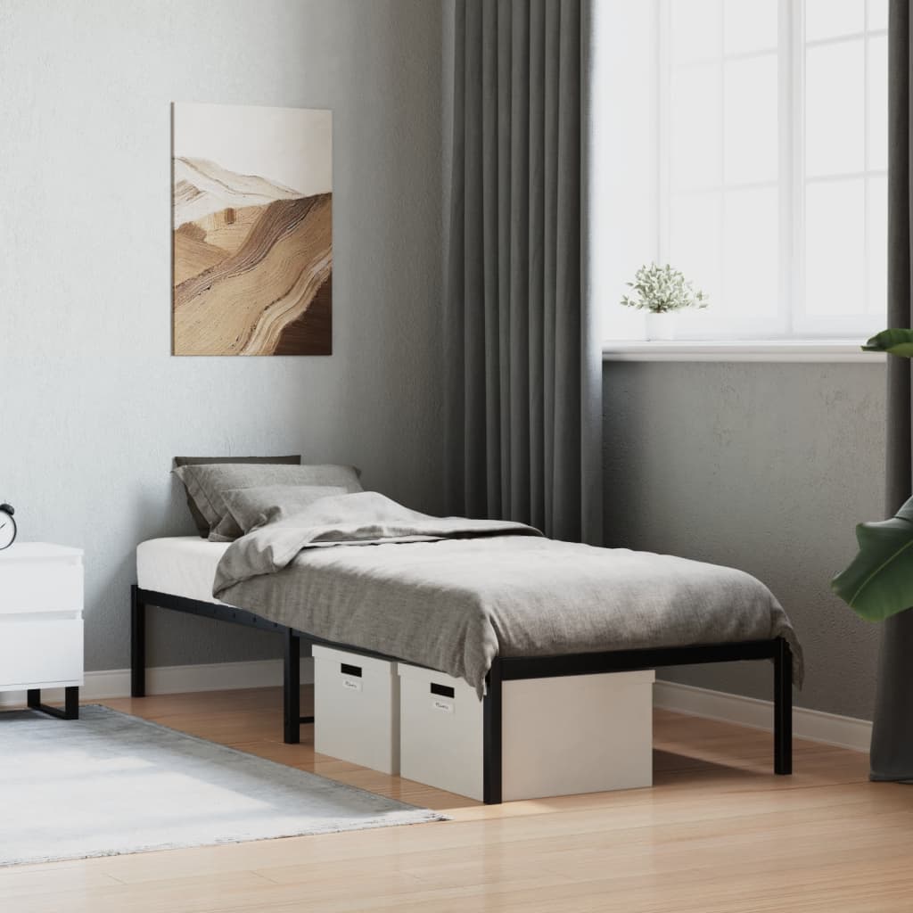 Bedframe metaal zwart 80x200 cm is nu te koop bij PeponiXL, paradijselijk wonen!
