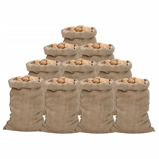 Jutezakken 10 stuks 340 g/m² 60x105 cm 100% jute is nu te koop bij PeponiXL, paradijselijk wonen!