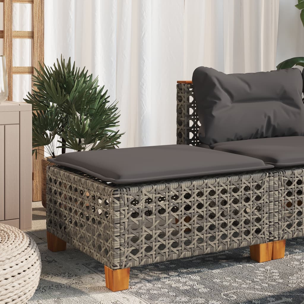 Tuinkruk met kussen 63,5x56x32 cm poly rattan grijs is nu te koop bij PeponiXL, paradijselijk wonen!