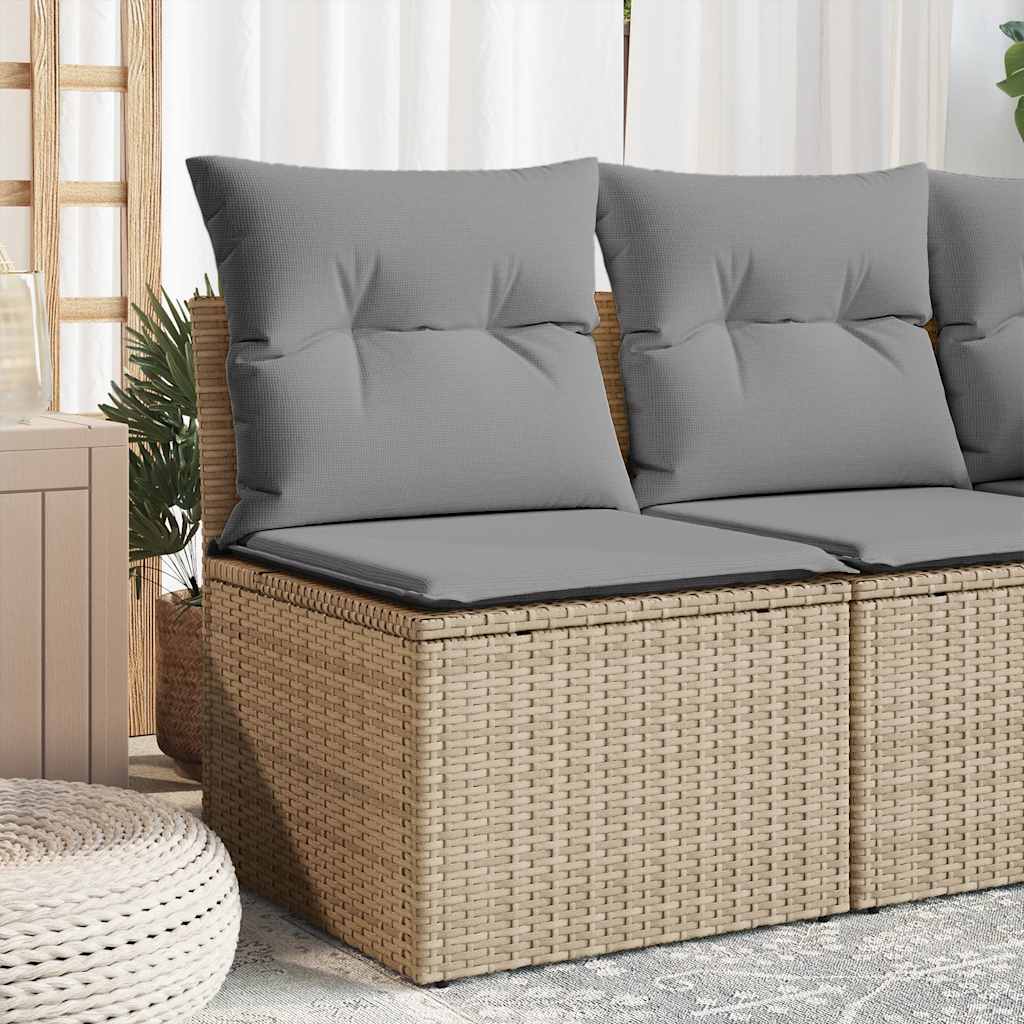 Tuinhoekbank met kussens poly rattan beige is nu te koop bij PeponiXL, paradijselijk wonen!