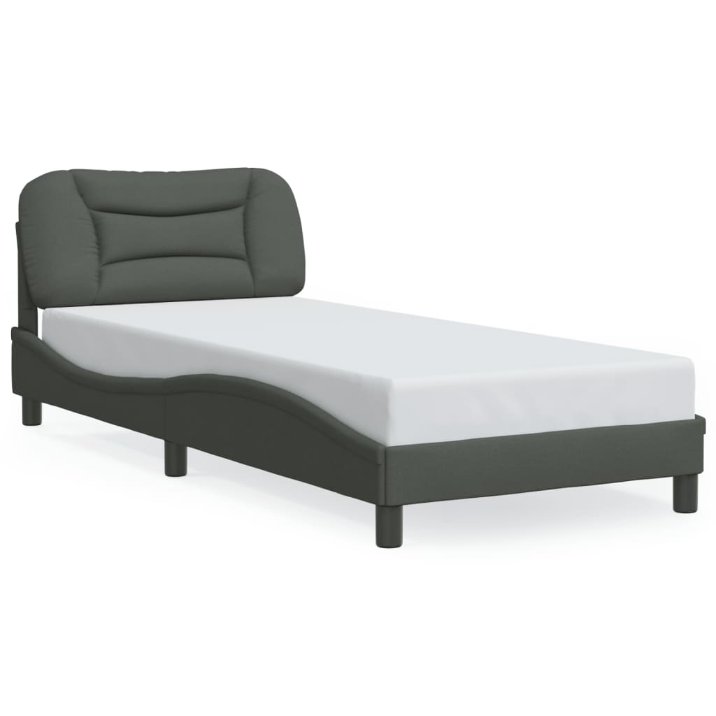 Bedframe zonder matras "Hvar" 80x200 cm stof donkergrijs is nu te koop bij PeponiXL, paradijselijk wonen!