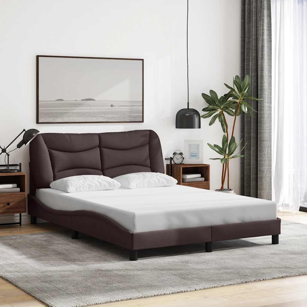 Bedframe zonder matras "Hvar" 120x200 cm stof donkerbruin is nu te koop bij PeponiXL, paradijselijk wonen!