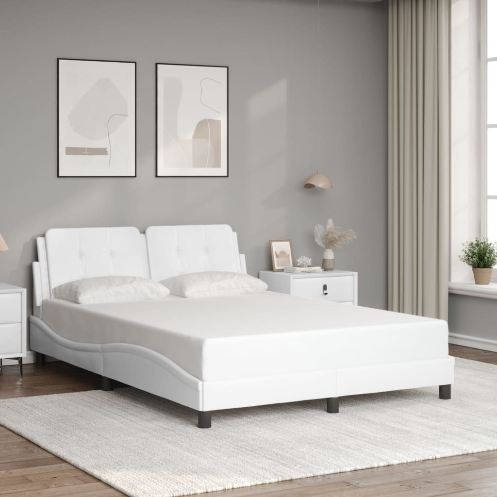 Bedframe zonder matras "Zadar" kunstleer wit 120x200 cm is nu te koop bij PeponiXL, paradijselijk wonen!