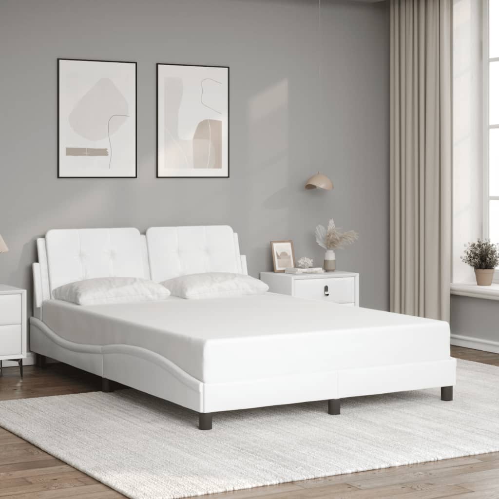 Bedframe zonder matras "Zadar" kunstleer wit 140x200 cm is nu te koop bij PeponiXL, paradijselijk wonen!