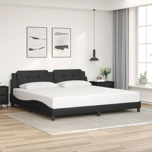 Bedframe zonder matras "Zadar" kunstleer zwart 200x200 cm is nu te koop bij PeponiXL, paradijselijk wonen!