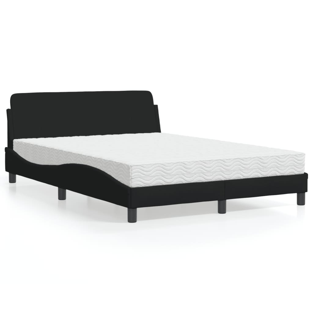 Bed met matras "Dover" stof zwart 120x200 cm is nu te koop bij PeponiXL, paradijselijk wonen!