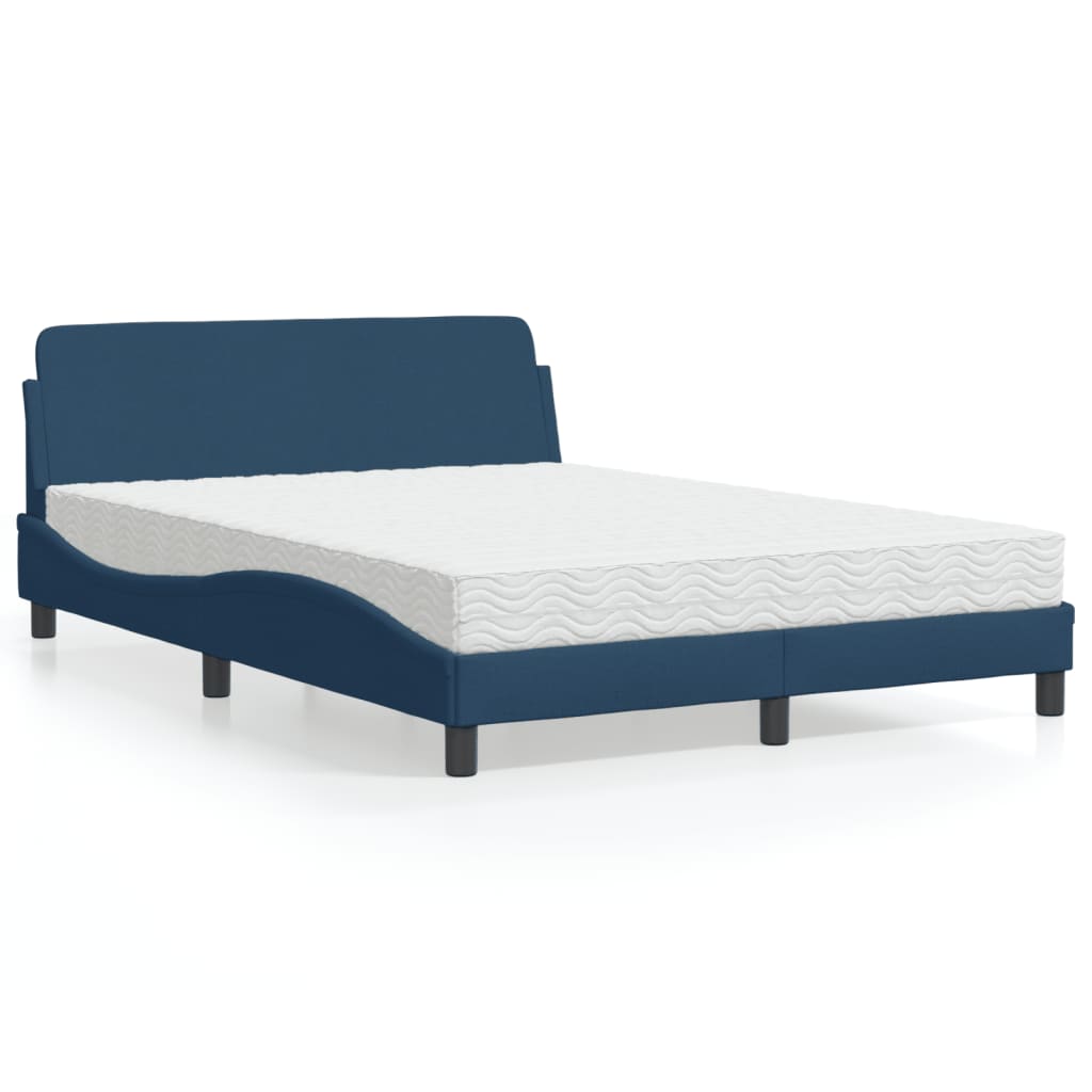 Bed met matras "Dover" stof blauw 120x200 cm is nu te koop bij PeponiXL, paradijselijk wonen!